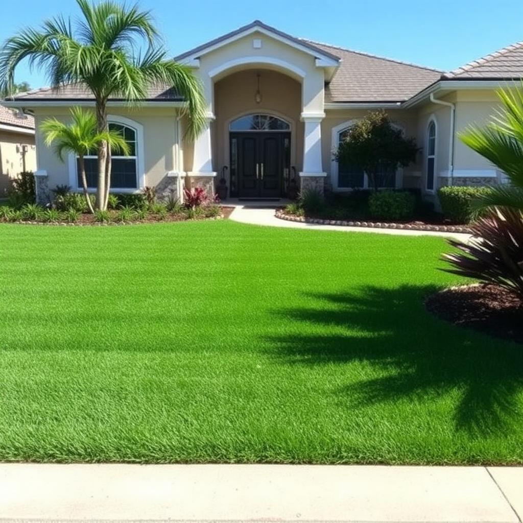 Lawn Restoration & Sod — after professional landscaping
